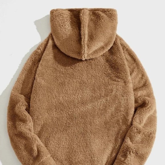 Camel Mens Teddy Hoodie - Picture 3 of 6